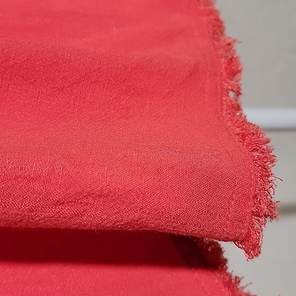 Umgee Top Blouse Popover Pullover Short Sleeve Collared Linen Cotton High Low S - Picture 6 of 15